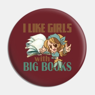 I like girls with big books. Funny and cute smart girlfriend gift idea Pin