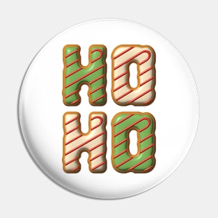 Hoho Christmas Cookies Lettering Pin