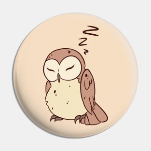 Sleepy Owl Pin