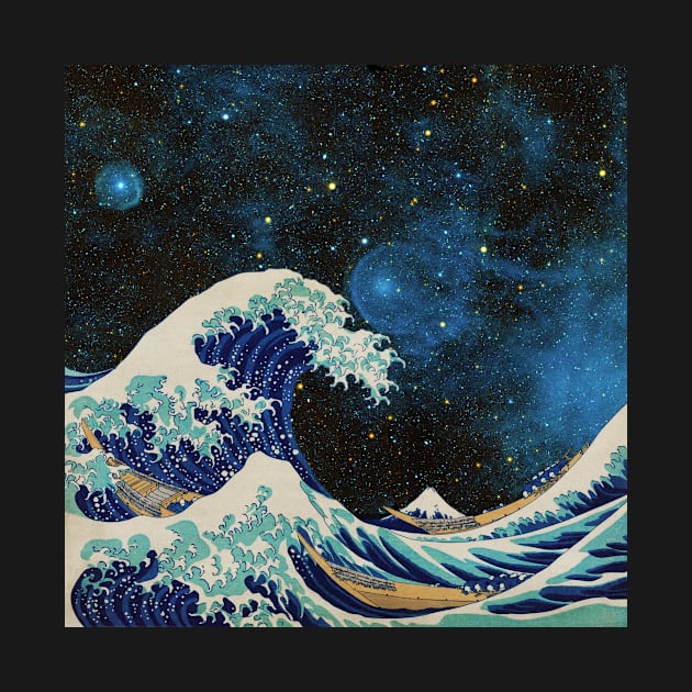 The Great Wave - Hokusai - Galaxy by creativewrld