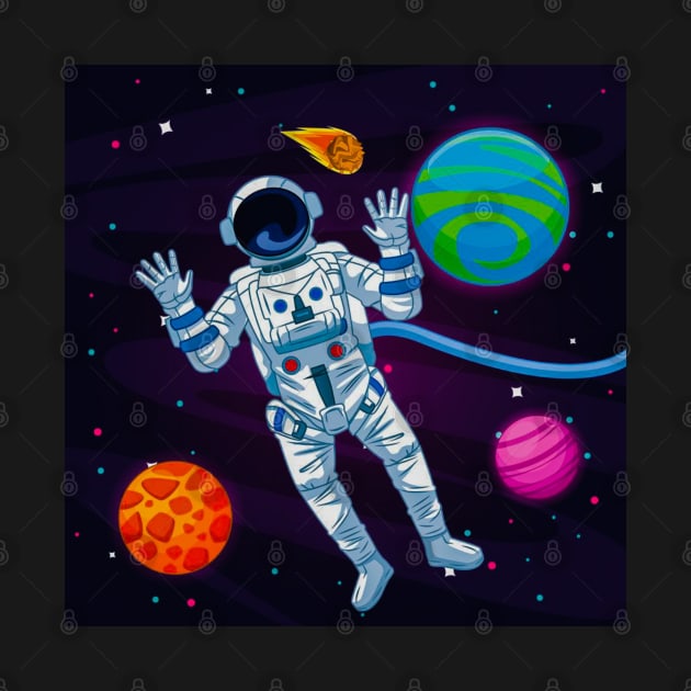 Astronaut in the galaxy by TheSkullArmy