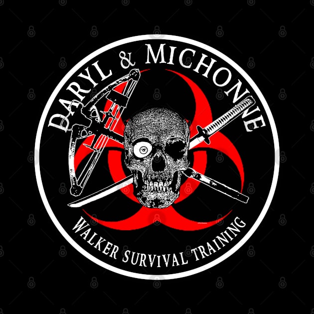 Biohazard Daryl Michonne Walker Survival Training  Ring Patch outlined 3 by Ratherkool