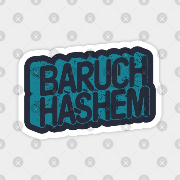 Baruch Hashem 3D T-Shirt (B) Magnet by Thank HaShem