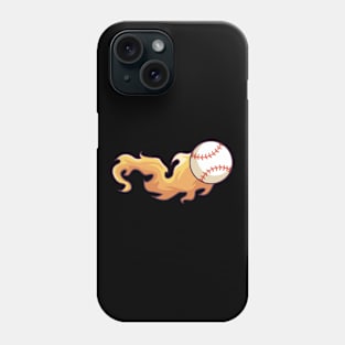 Burning Baseball Softball Art Phone Case