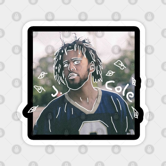 j. cole off seasons drawing art 2 Magnet by rsclvisual