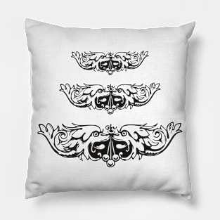 Mystical ornament treble duplicated Pillow