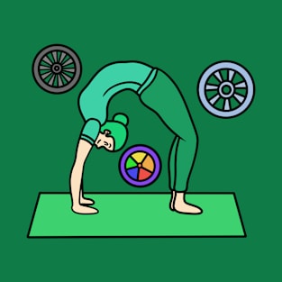 Yoga wheel pose T-Shirt