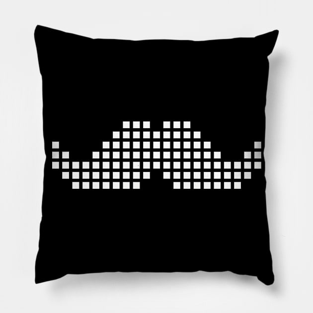 Mustache pixel Pillow by Designzz