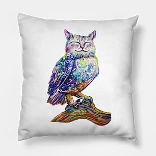 Cat Owl Meowl Pillow