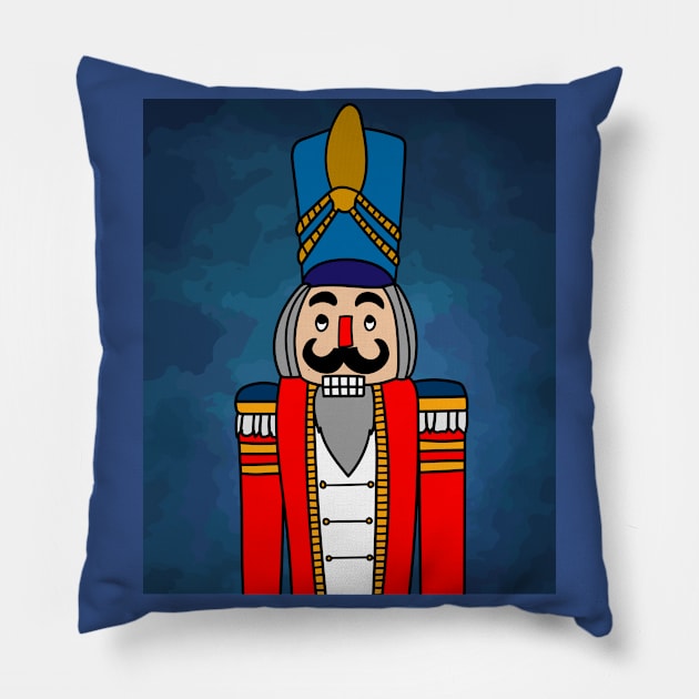 Nutcracker Figures Walnuts Pillow by flofin