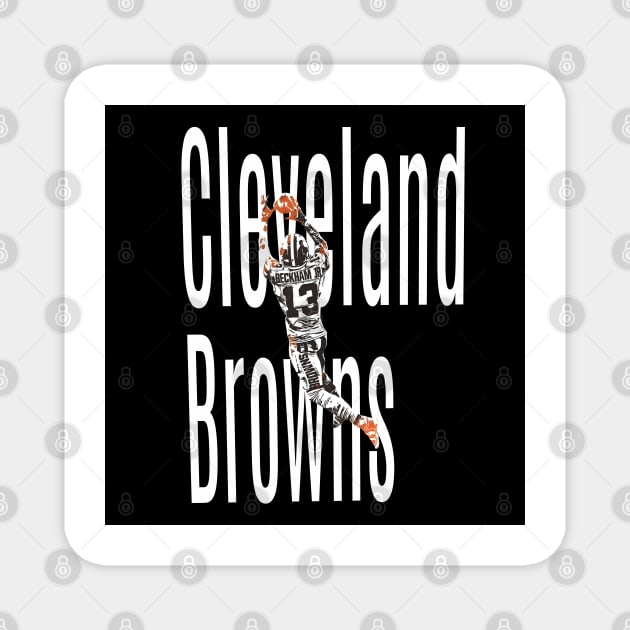Cleveland browns Beckham Magnet by Art engineer