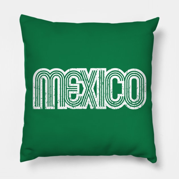 Mexico Retro logo - grunge Pillow by verde