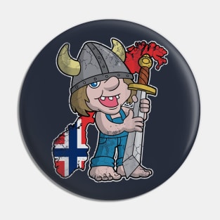 Norwegian Troll Norway Map Flag Pin