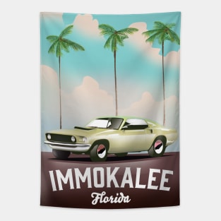 Immokalee Florida Muscle car travel poster Tapestry