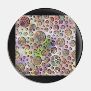 Colorful bubbles watercolor imaginary print Pin