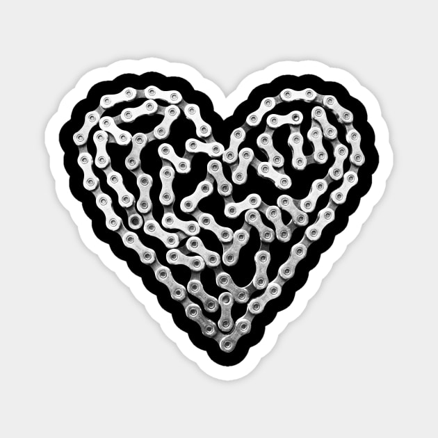 Bike Chain Heart Magnet by NeddyBetty