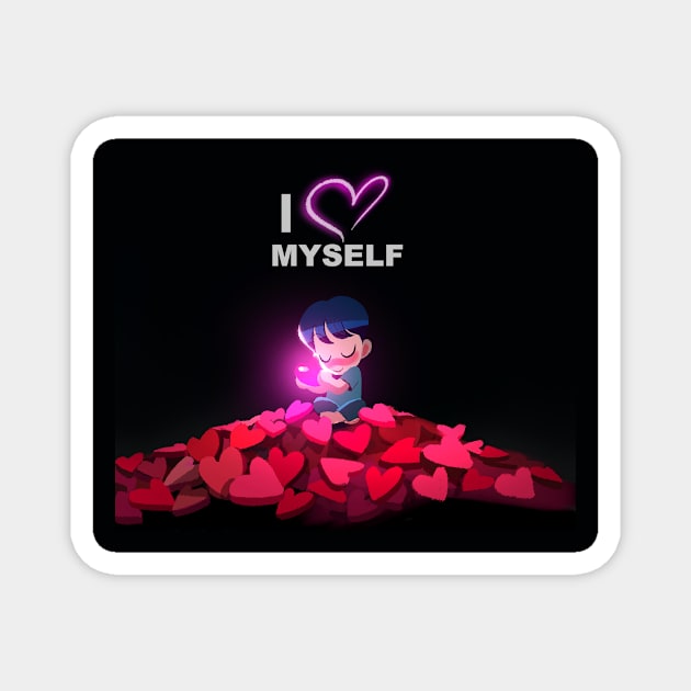 l love myself Magnet by Andy_na.art