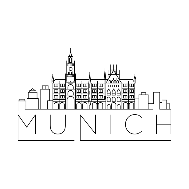 Munich Minimal Skyline by kursatunsal