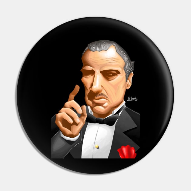 The Godfather - Don Corleone Pin by Glen Bosiwang Pop Culture Bonanza!