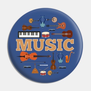 Music concept Pin