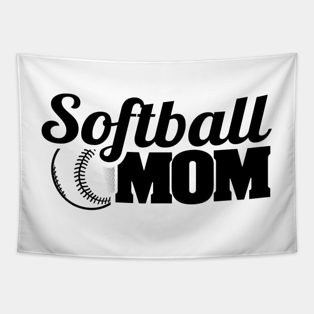 'Softball Mom' Best Baseball Mom Gift Tapestry by ourwackyhome