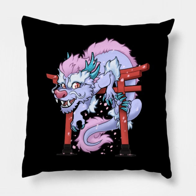 Torii gate dragon Pillow by Grethe_B