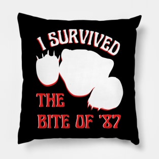 I Survived The Bite of '87 Pillow