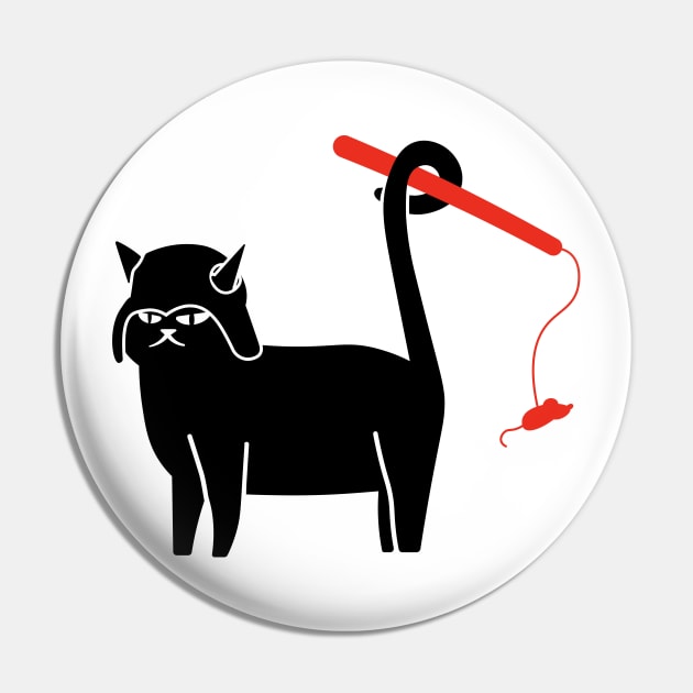 Dark Cat Pin by threadfulcat