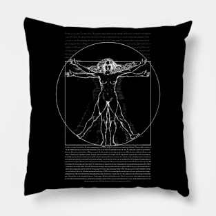 The Vitruvian Woman - Da Vinci inspired - Feminist Art - Adult Human female - Woman definition -2 Pillow