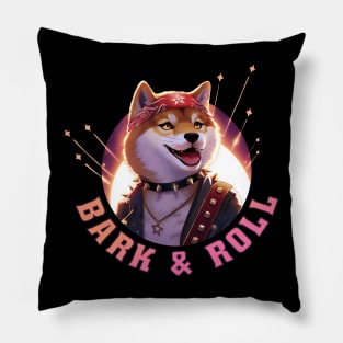 Rockstar Shiba: Bark & Roll Pillow