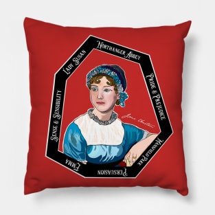 Jane Austen Novels and Signature Pillow