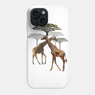 Giraffes with trees in Kenya / Africa Phone Case