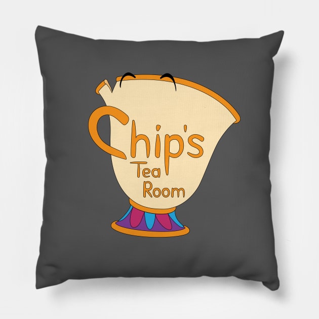 Chip's Tea Room Logo Pillow by semarino