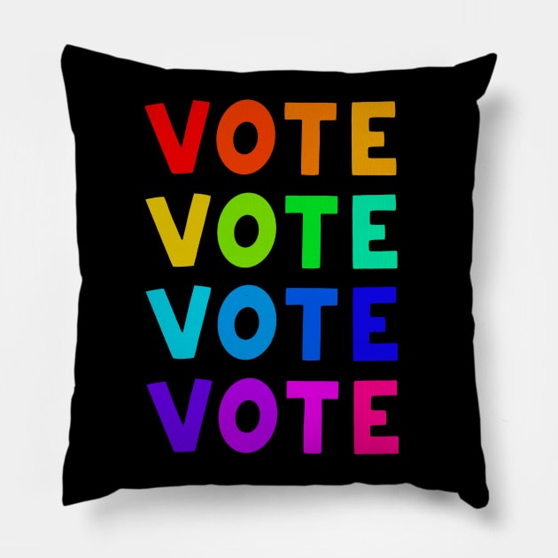 VOTE DAMMIT Pillow by Illustrating Diva 