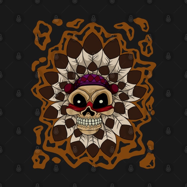 red indian skull by JiraDesign