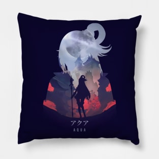 Aqua - Dark Illusion Pillow