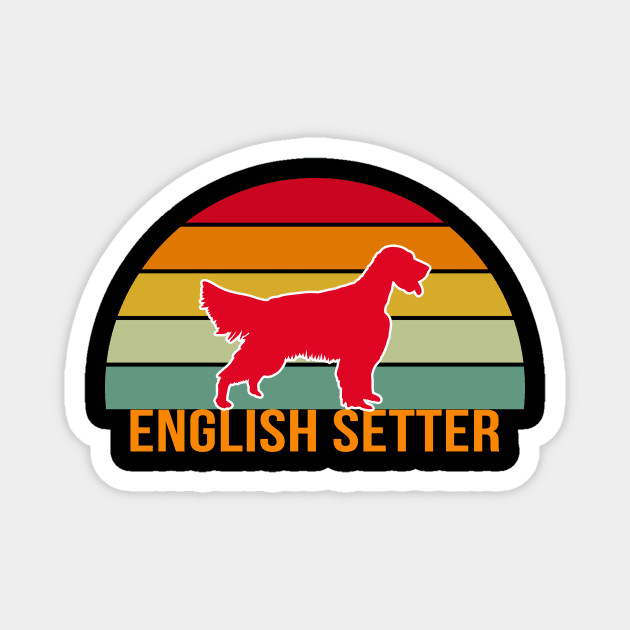 English Setter Vintage Silhouette Magnet by khoula252018