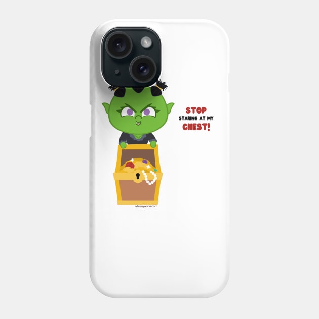 Stop Staring at My Chest // D20 // Orc Phone Case by whimsyworks