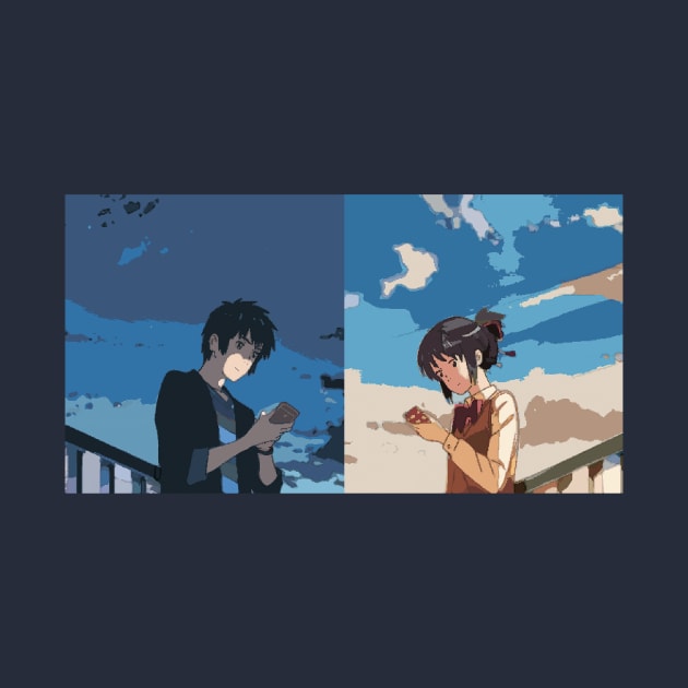 Your Name. Mitsuha and Taki by BleizerShtorn