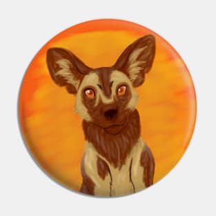 African Wild Dog Pin