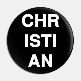 CHRISTIAN Text Typography Pin