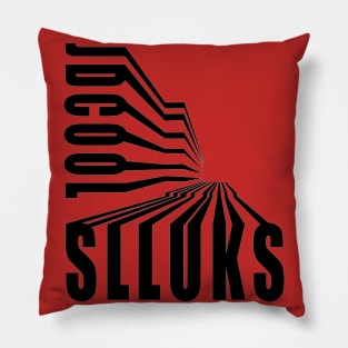 Super cool slluks brand letter logo design Pillow