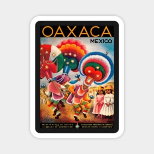 Restored Vintage Oaxaca Mexico Travel Print Magnet