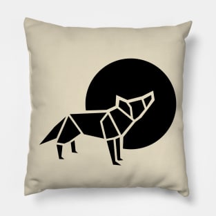 Black Wolf Origami Pillow