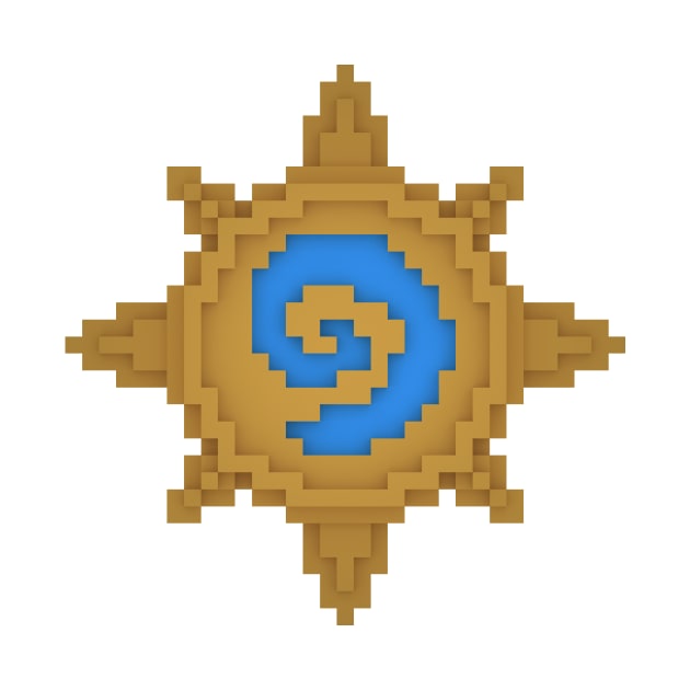 Pixelated Hearthstone Logo by MrHemanik