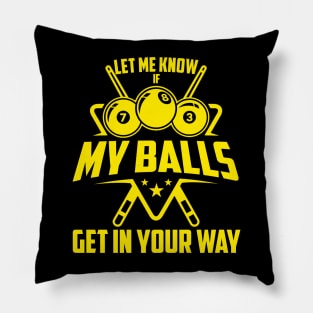 Funny Billiards Design For Men Women Billiard Pool Player Pillow