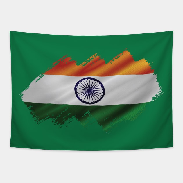 Indian Flag Tapestry by Teemperor