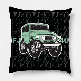 FJ40 Stacked in Spring Green Pillow