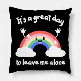 Cute Rainbow Sarcasm Antisocial Humor Irony Pillow