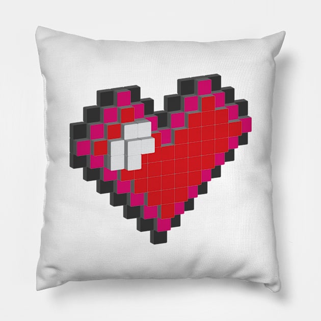 Video Gaming Heart Pillow by LahayCreative2017